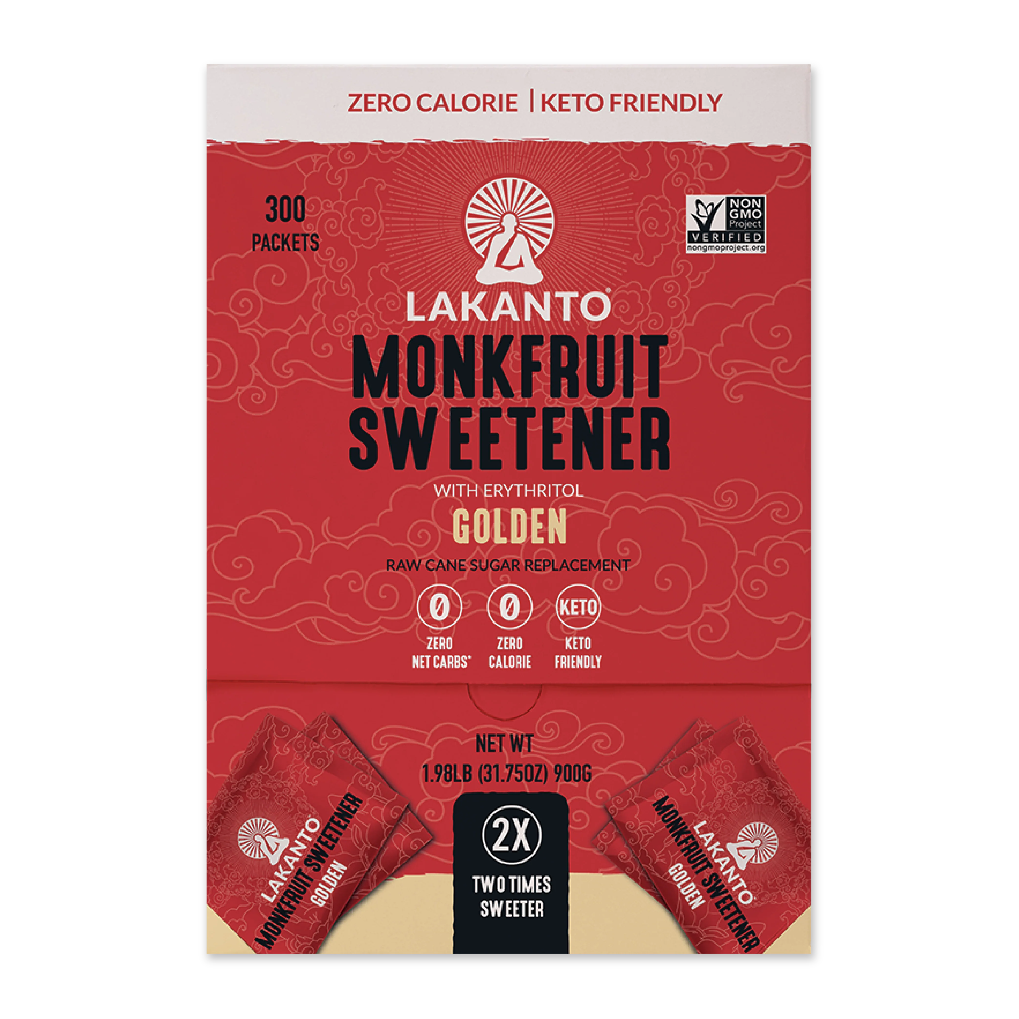 Golden Monkfruit and Erythritol 2:1 Sweetener Packets - Raw Cane Sugar Replacement - Image 11