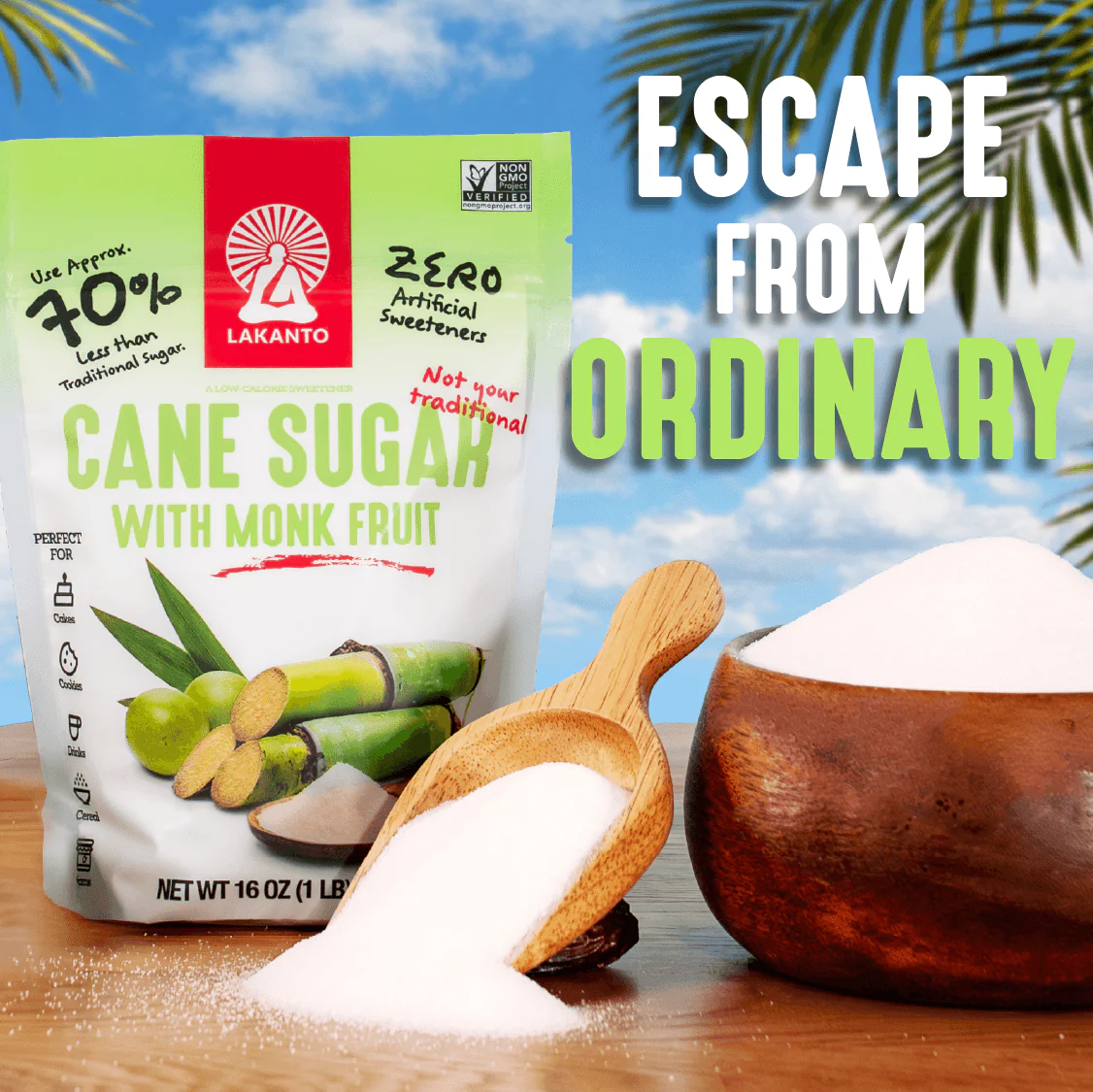 Cane Sugar with Monk Fruit 16oz - Image 5