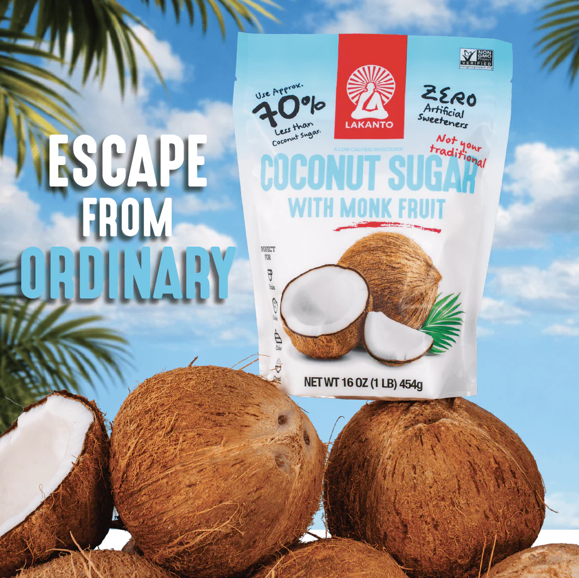Coconut Sugar with Monk Fruit 16oz - Image 5
