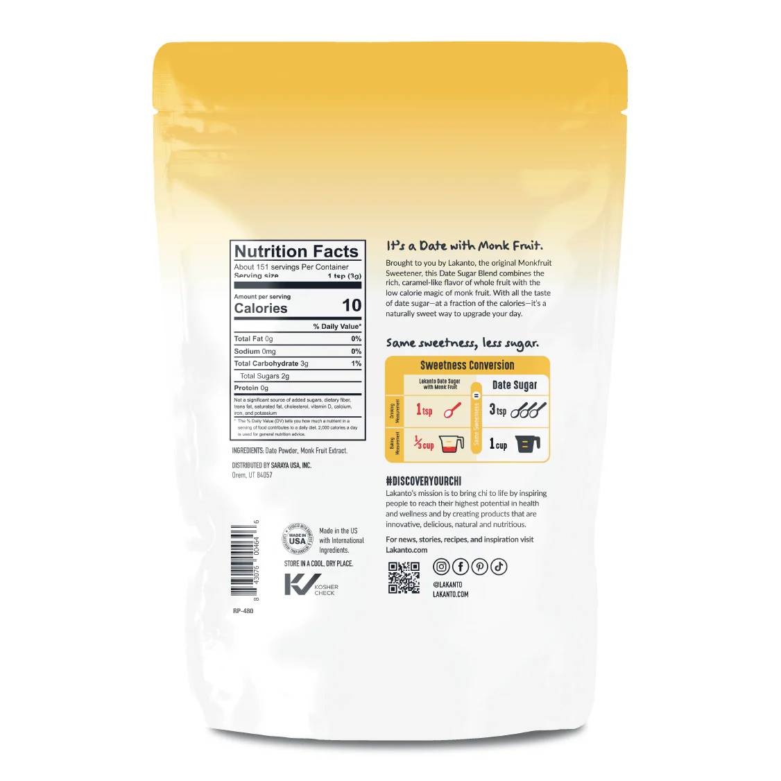 Date Sugar with Monk Fruit 16oz - Image 3