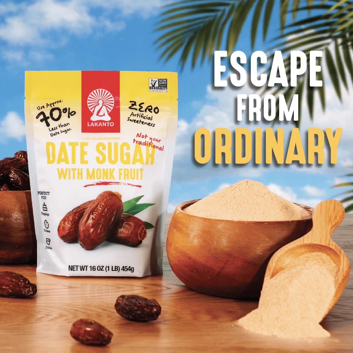Date Sugar with Monk Fruit 16oz - Image 5