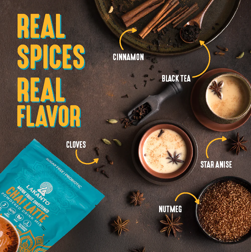 Monk Fruit Sweetened Chai Latte Drink Mix - Image 3